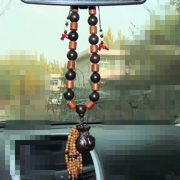 原創(chuàng)手工車飾 高端大氣黑檀木與雞翅木老鼠代代數(shù)錢車掛